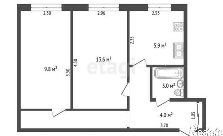 2-комн квартира пр-кт Текстильщиков, 94а,  д. 94а