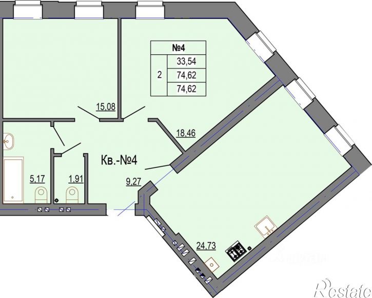 2-комн квартира в новом доме ул Козуева, 114,  д. 114