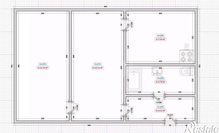 2-комн квартира Речной пр-кт, 38А,  д. 38А