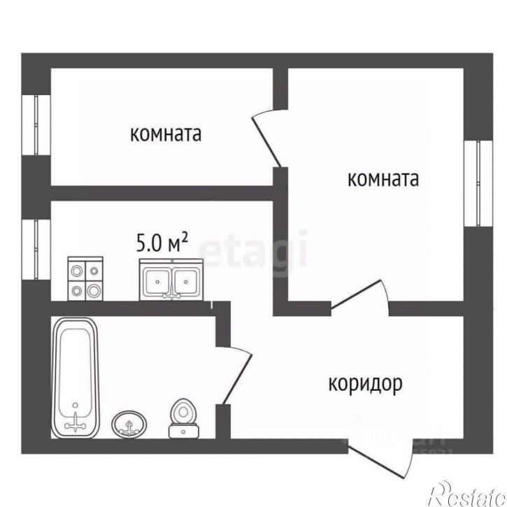 2-комн квартира Строительный пр-д, 13,  д. 13