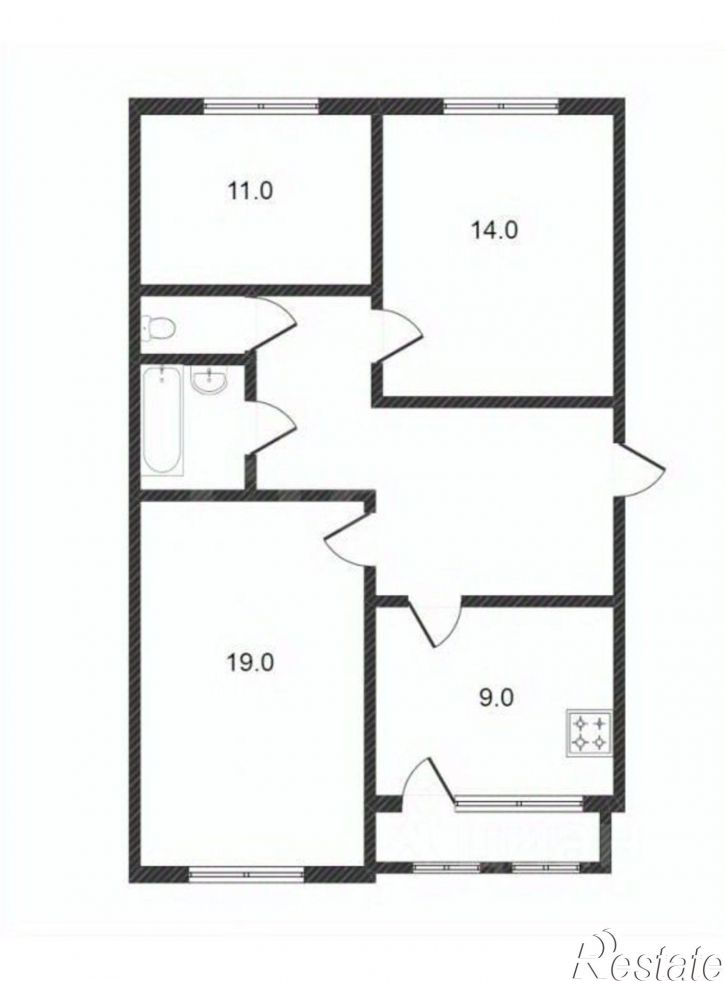 3-комн квартира ул Боровая, 8а,  д. 8а