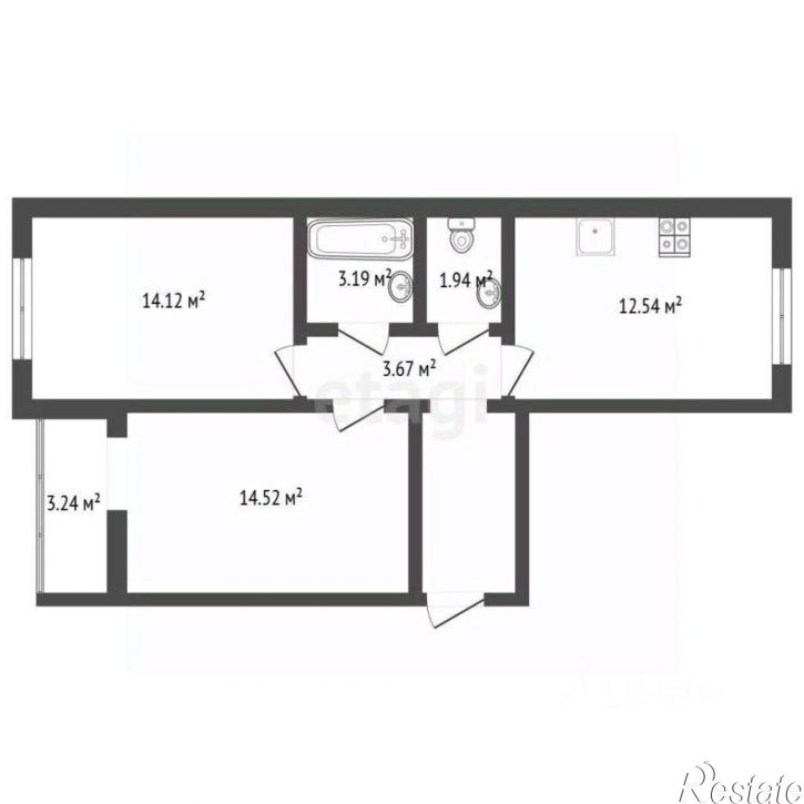 2-комн квартира Некрасовское шоссе, 44а,  д. 44а