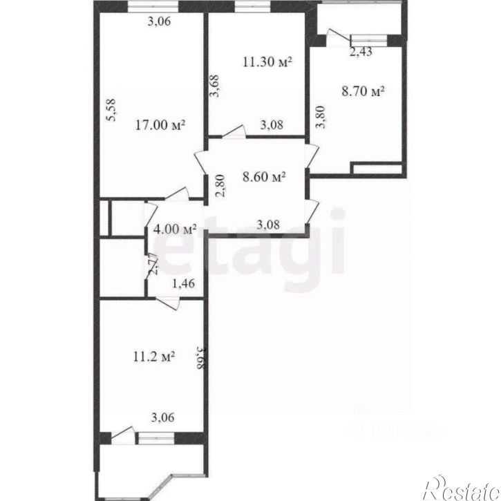 3-комн квартира Березовый пр-д, 14/20,  д. 14/20