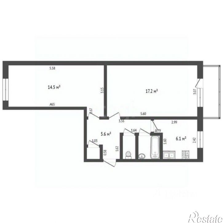 2-комн квартира ул Полянская, 35,  д. 35