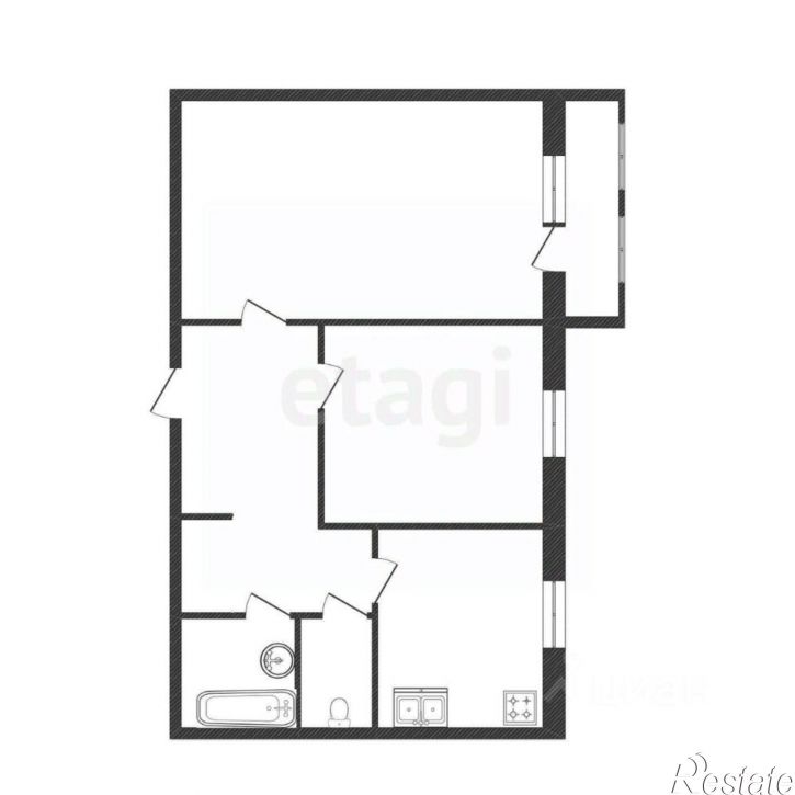2-комн квартира мкр Давыдовский-3, 34,  д. 34