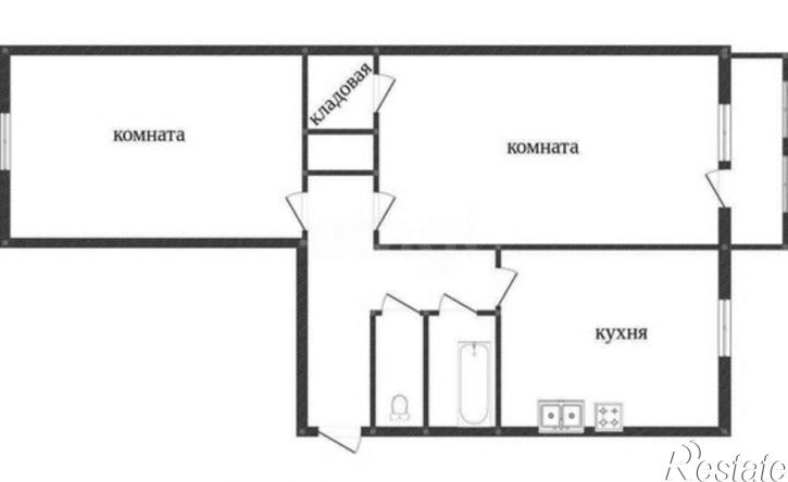 2-комн квартира ул Полянская, 35,  д. 35