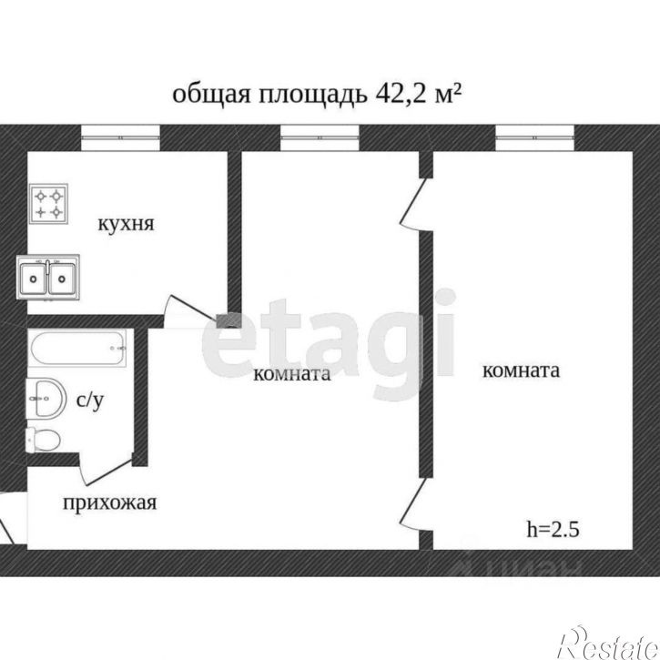 2-комн квартира ул Пушкина, 1,  д. 1