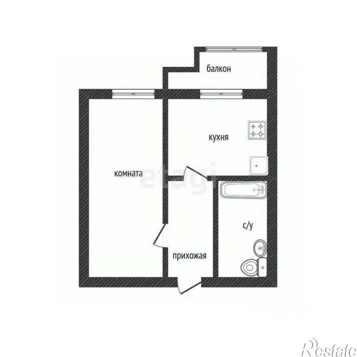 1-комн квартира мкр Новый город, 9Б,  д. 9Б