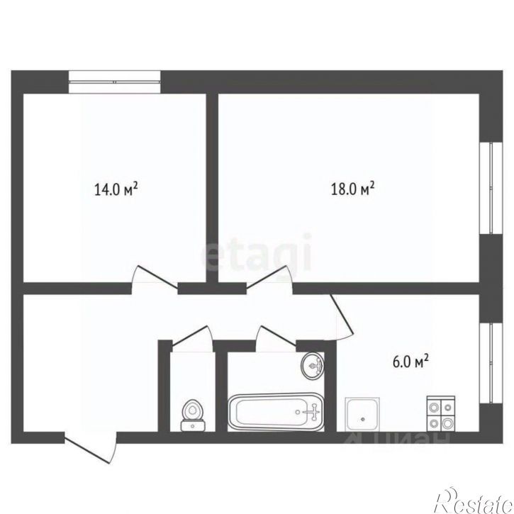 2-комн квартира ул Южная, 4а,  д. 4а