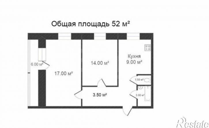 2-комн квартира ул Профсоюзная, 16,  д. 16