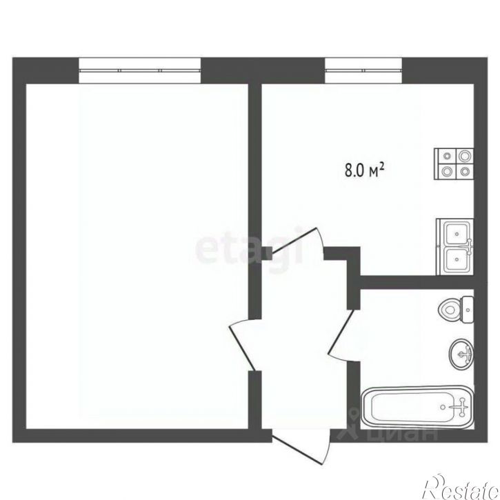 1-комн квартира Строительный пр-д, 10а,  д. 10а