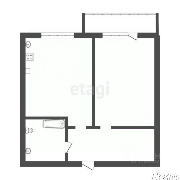 1-комн квартира ул Евгения Ермакова, 11,  д. 11