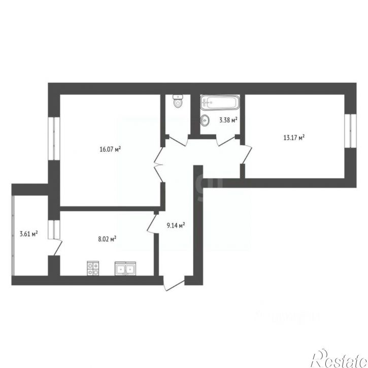 2-комн квартира ул Ленина, 160в 1,  д. 160в 1,  к. 1