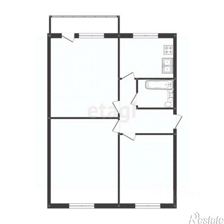 3-комн квартира ул Фестивальная, 28,  д. 28