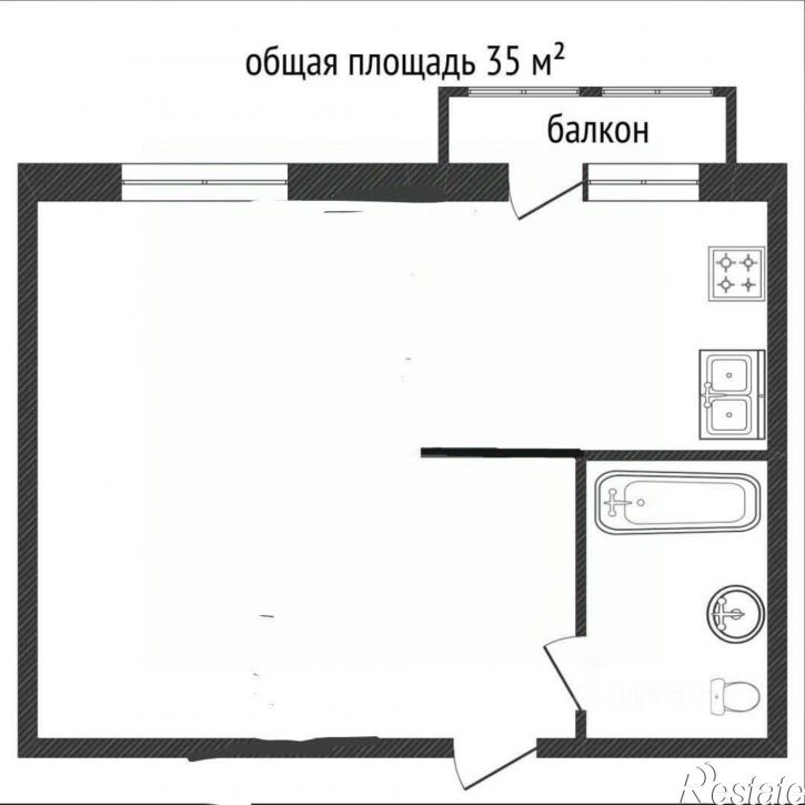 1-комн квартира ул Профсоюзная, 17А,  д. 17А
