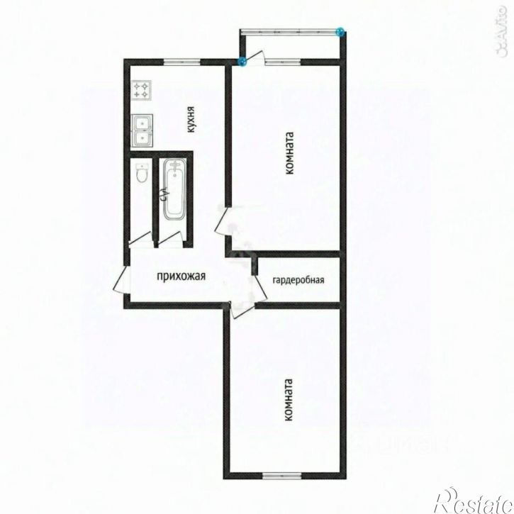2-комн квартира ул Скворцова, 10,  д. 10