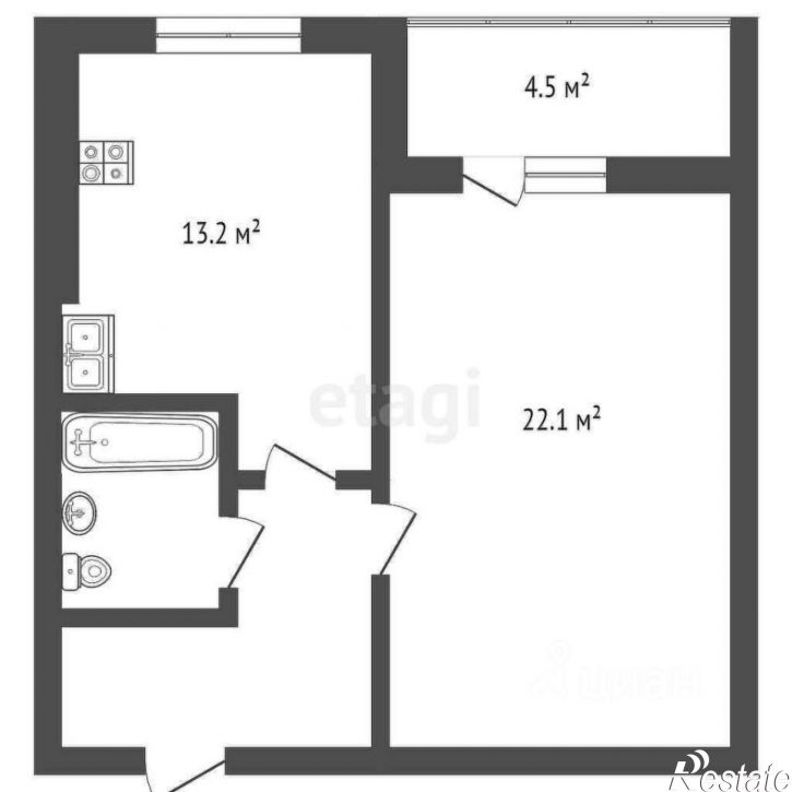 1-комн квартира ул Красноармейская, 33,  д. 33