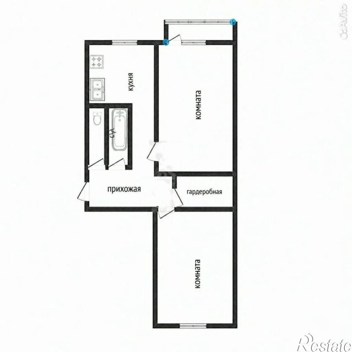 2-комн квартира Скворцова ул, 10