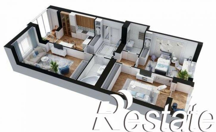3-комн квартира Магистральная улица, 47 к1,  д. 47 к1