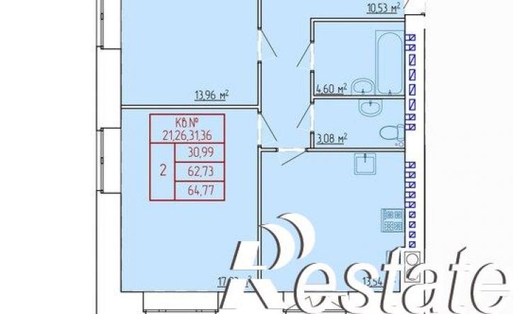 2-комн квартира Магистральная улица, 47 к2,  д. 47 к2