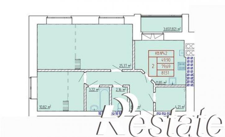 2-комн квартира Магистральная улица, 47 к2,  д. 47 к2