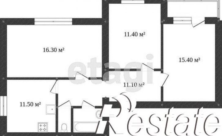 3-комн квартира мкр Паново, 25,  д. 25
