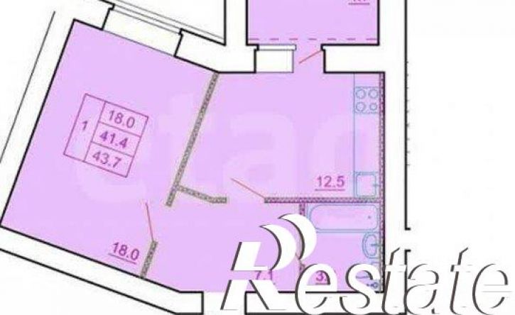 1-комн квартира улица Евгения Ермакова, 1 к2,  д. 1 к2